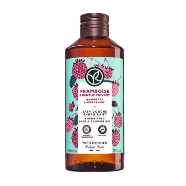 Raspberry & Peppermint Energizing Bath & Shower Gel