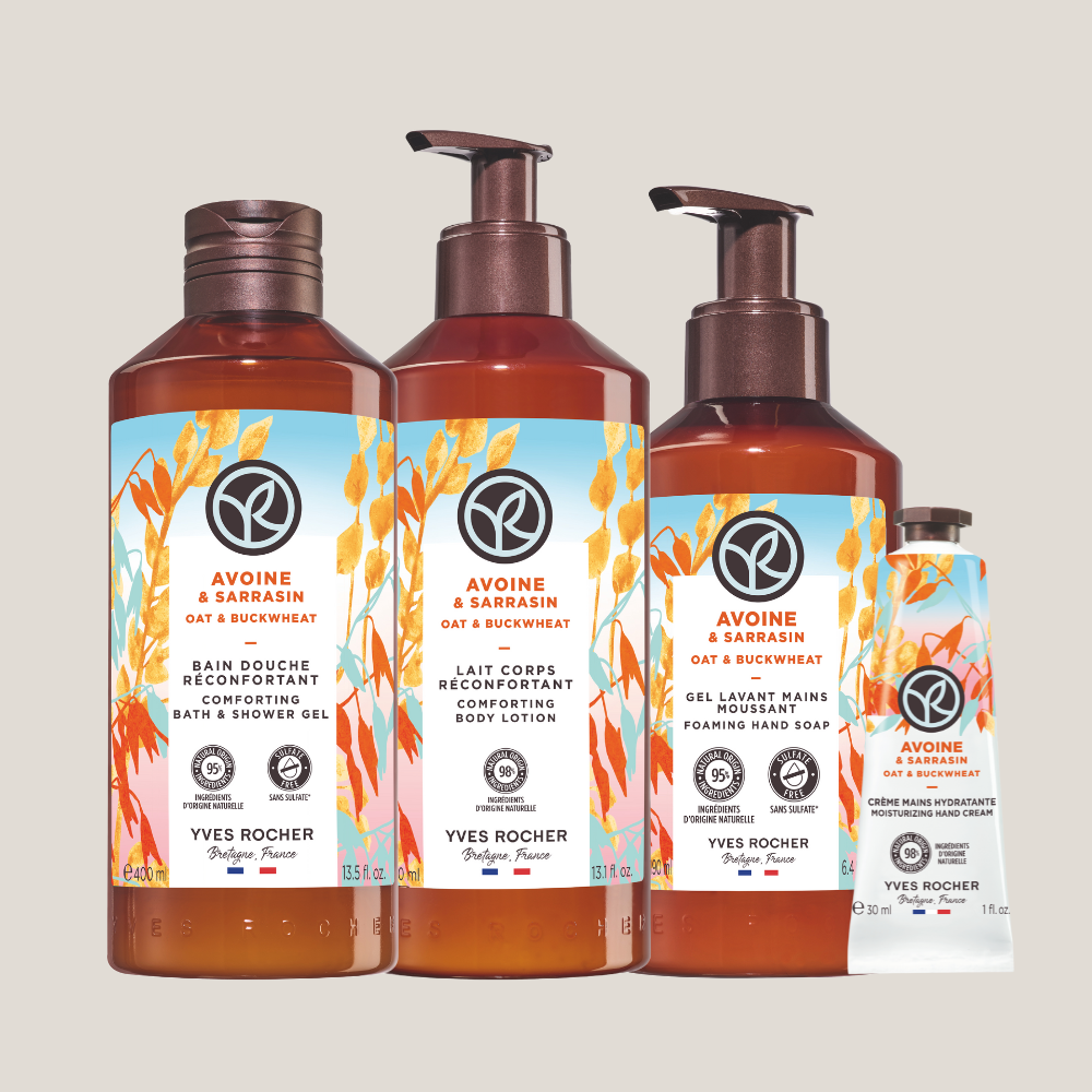 Oat and Buckwheat Body Care Set of 4